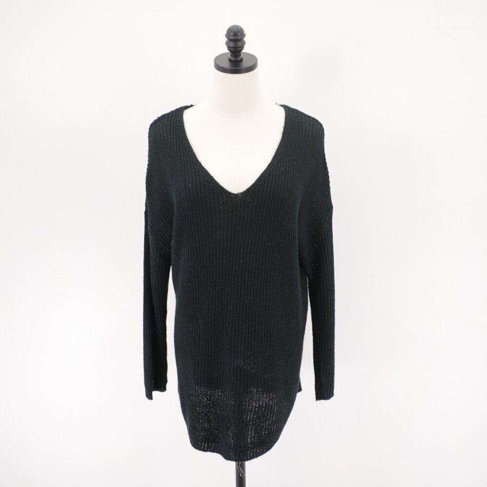 Charlotte Russe Black Knit V-Neck‎ Vince Medium Sweater Acrylic